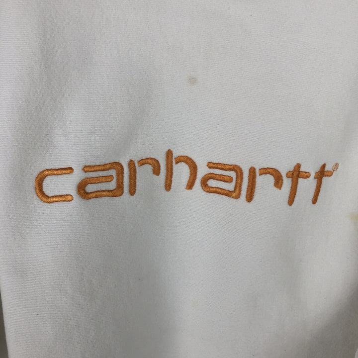 Carhartt logo sweatshirt, men's size XL unclear white type Vintage Second Hand