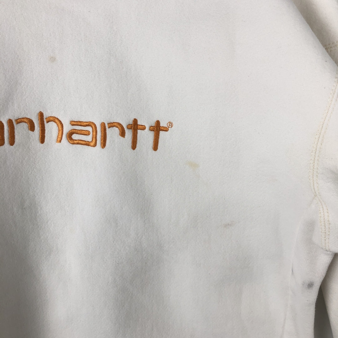 Carhartt logo sweatshirt, men's size XL unclear white type Vintage Second Hand