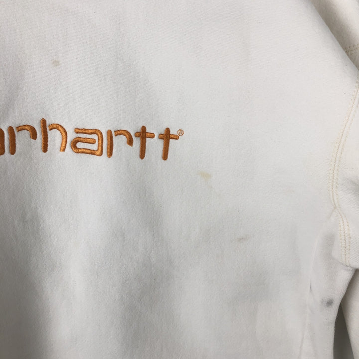 Carhartt logo sweatshirt, men's size XL unclear white type Vintage Second Hand