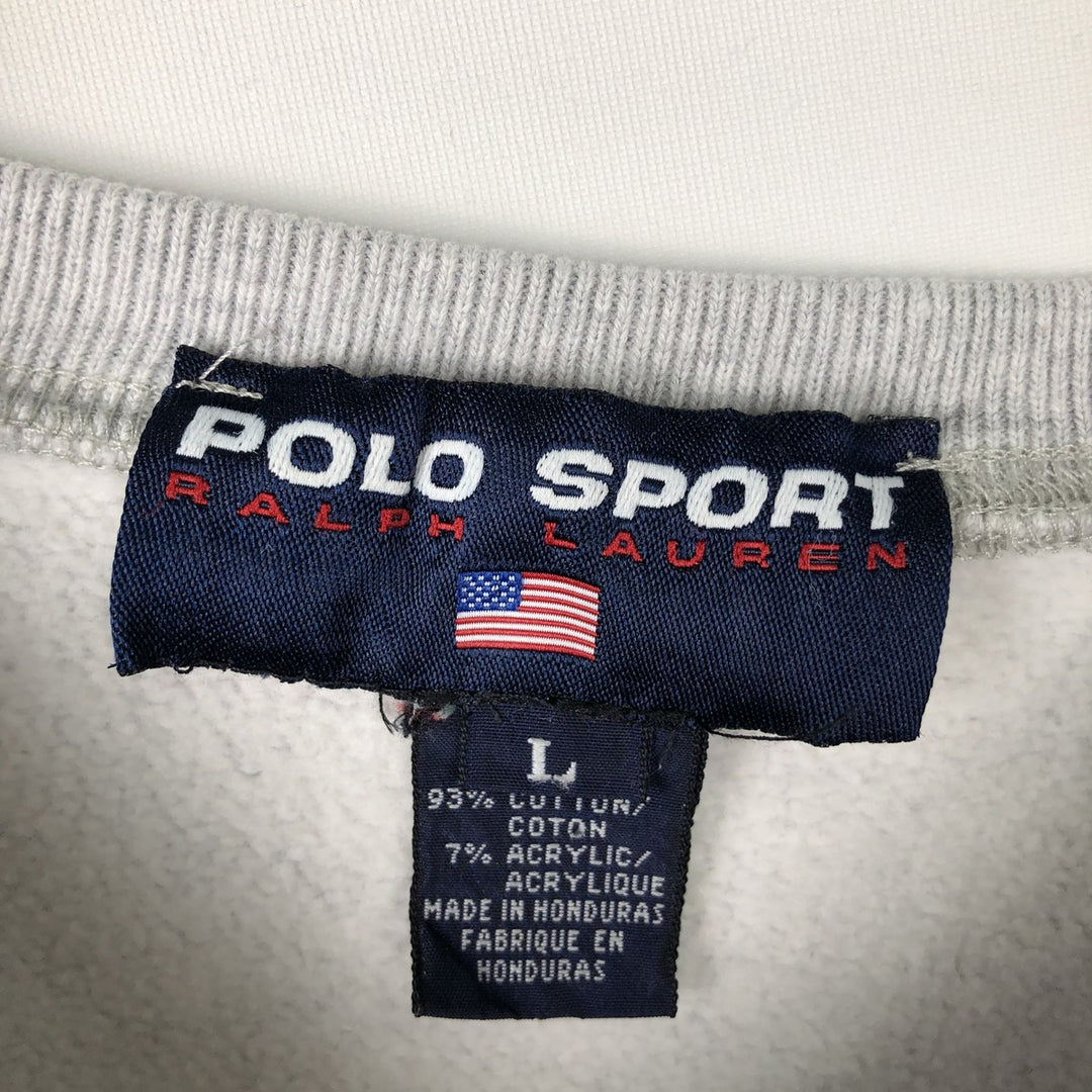 Ralph Lauren POLO SPORT sweatshirt, men's size L (approx.) cotton white type Vintage Second Hand