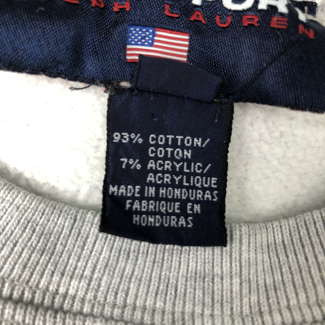 Ralph Lauren POLO SPORT sweatshirt, men's size L (approx.) cotton white type Vintage Second Hand