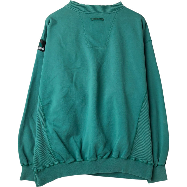 Vintage 90'S Adidas One-Point Logo Sweatshirt, Men's XL cotton Khaki type sage green Vintage Second Hand