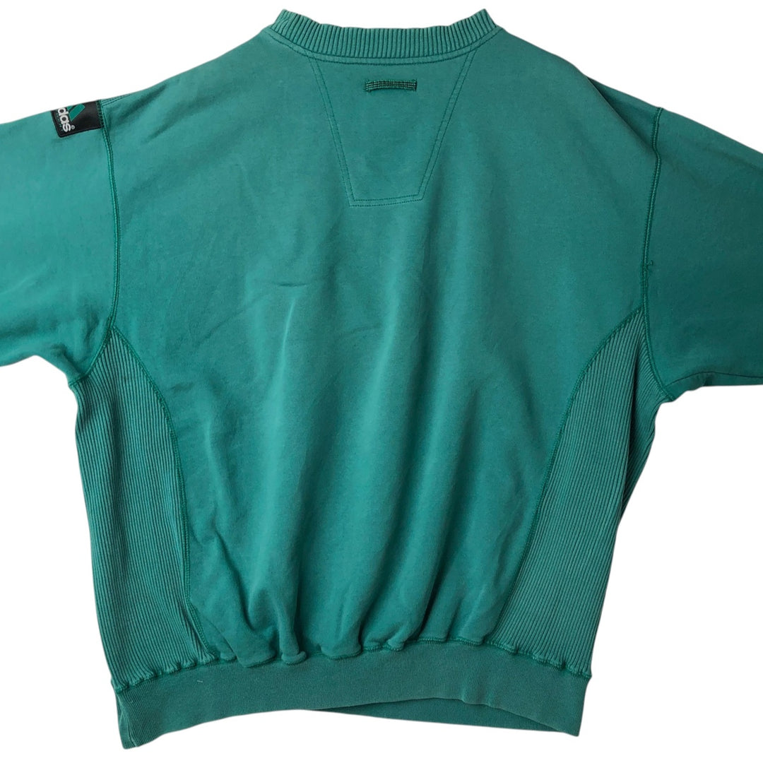 Vintage 90'S Adidas One-Point Logo Sweatshirt, Men's XL cotton Khaki type sage green Vintage Second Hand