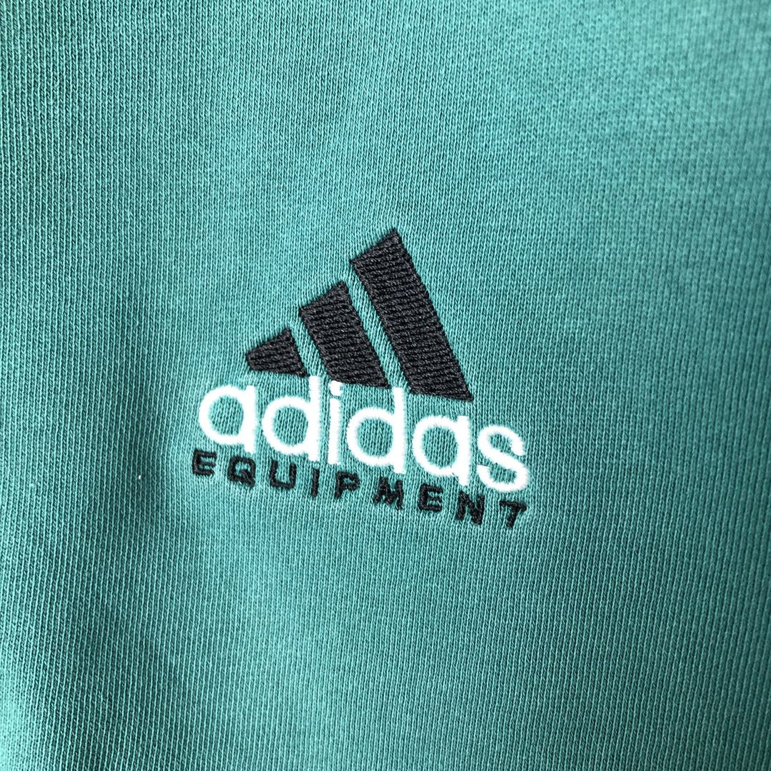Vintage 90'S Adidas One-Point Logo Sweatshirt, Men's XL cotton Khaki type sage green Vintage Second Hand