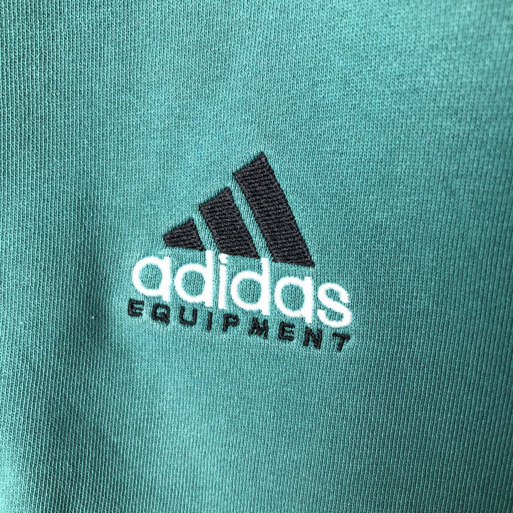 Vintage 90'S Adidas One-Point Logo Sweatshirt, Men's XL cotton Khaki type sage green Vintage Second Hand