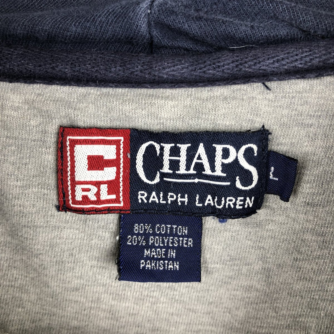 Ralph Lauren CHAPS sweatshirt pullover hoodie, men's size L (approx.) cotton gray type Vintage Second Hand