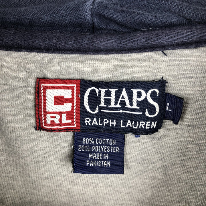 Ralph Lauren CHAPS sweatshirt pullover hoodie, men's size L (approx.) cotton gray type Vintage Second Hand