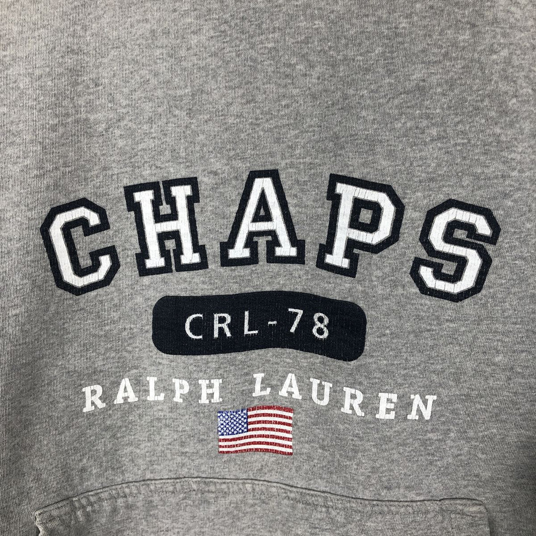 Ralph Lauren CHAPS sweatshirt pullover hoodie, men's size L (approx.) cotton gray type Vintage Second Hand
