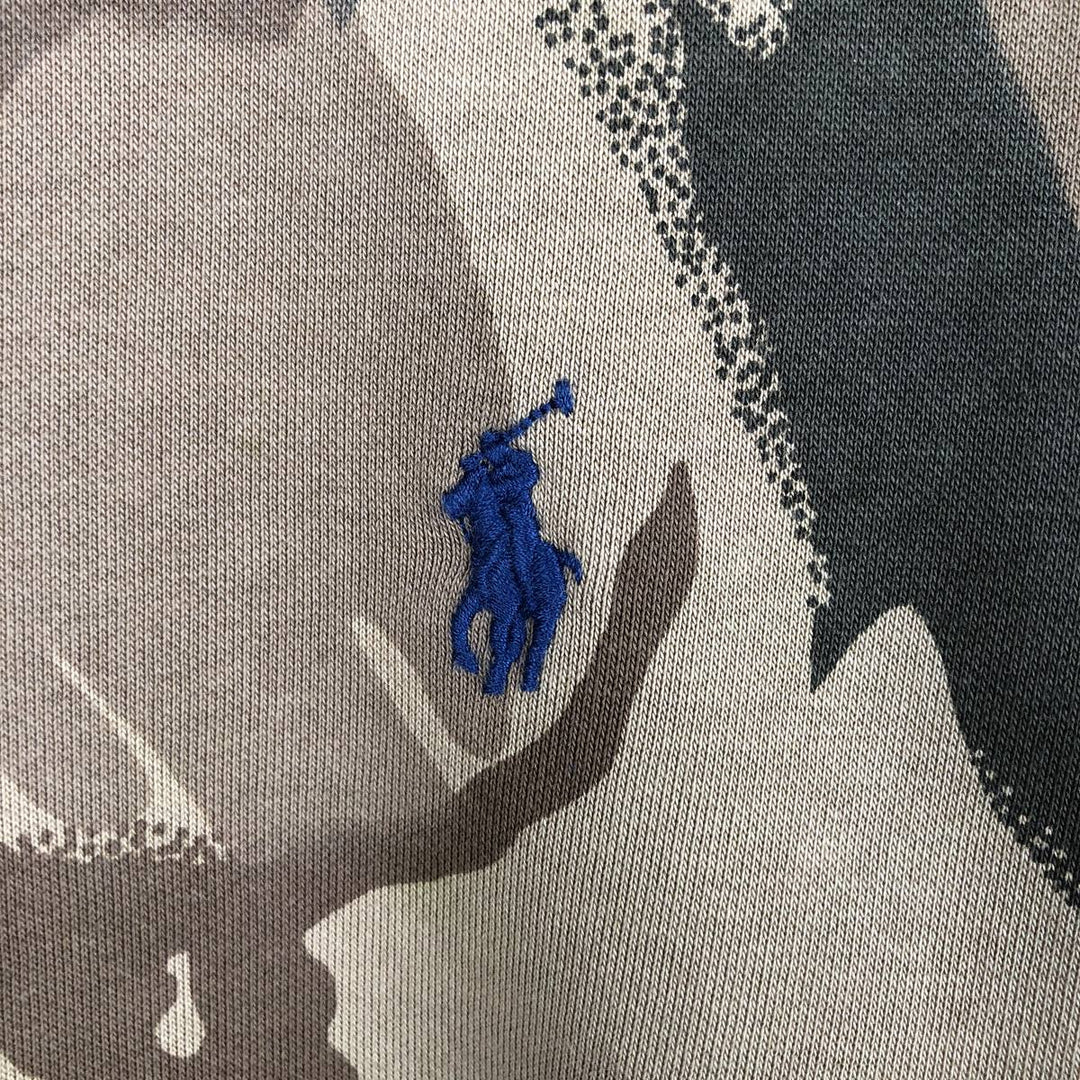 Ralph Lauren POLO DENIM & SUPPLY RALPH LAUREN Camouflage Pattern Sweatshirt Pullover Hoodie, Men's Size L (approx.) cotton beige type brown Vintage Second Hand