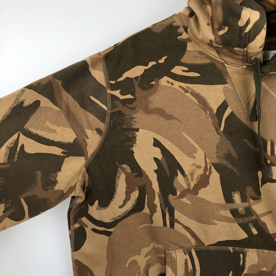 Ralph Lauren POLO DENIM & SUPPLY RALPH LAUREN Camouflage Pattern Sweatshirt Pullover Hoodie, Men's Size L (approx.) cotton beige type brown Vintage Second Hand