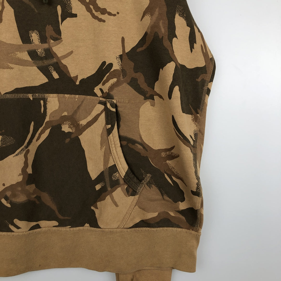 Ralph Lauren POLO DENIM & SUPPLY RALPH LAUREN Camouflage Pattern Sweatshirt Pullover Hoodie, Men's Size L (approx.) cotton beige type brown Vintage Second Hand