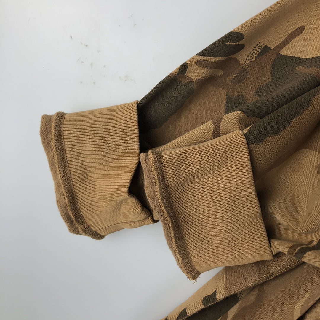 Ralph Lauren POLO DENIM & SUPPLY RALPH LAUREN Camouflage Pattern Sweatshirt Pullover Hoodie, Men's Size L (approx.) cotton beige type brown Vintage Second Hand