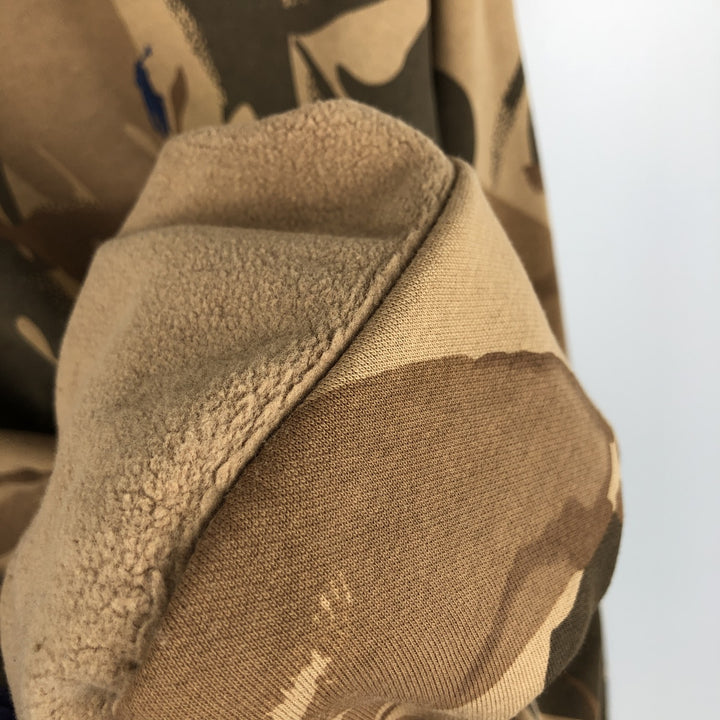 Ralph Lauren POLO DENIM & SUPPLY RALPH LAUREN Camouflage Pattern Sweatshirt Pullover Hoodie, Men's Size L (approx.) cotton beige type brown Vintage Second Hand