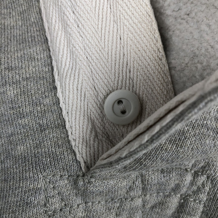 Ralph Lauren POLO by Ralph Lauren Sweatshirt Half Button Hoodie Men's M size cotton gray type Vintage Second Hand