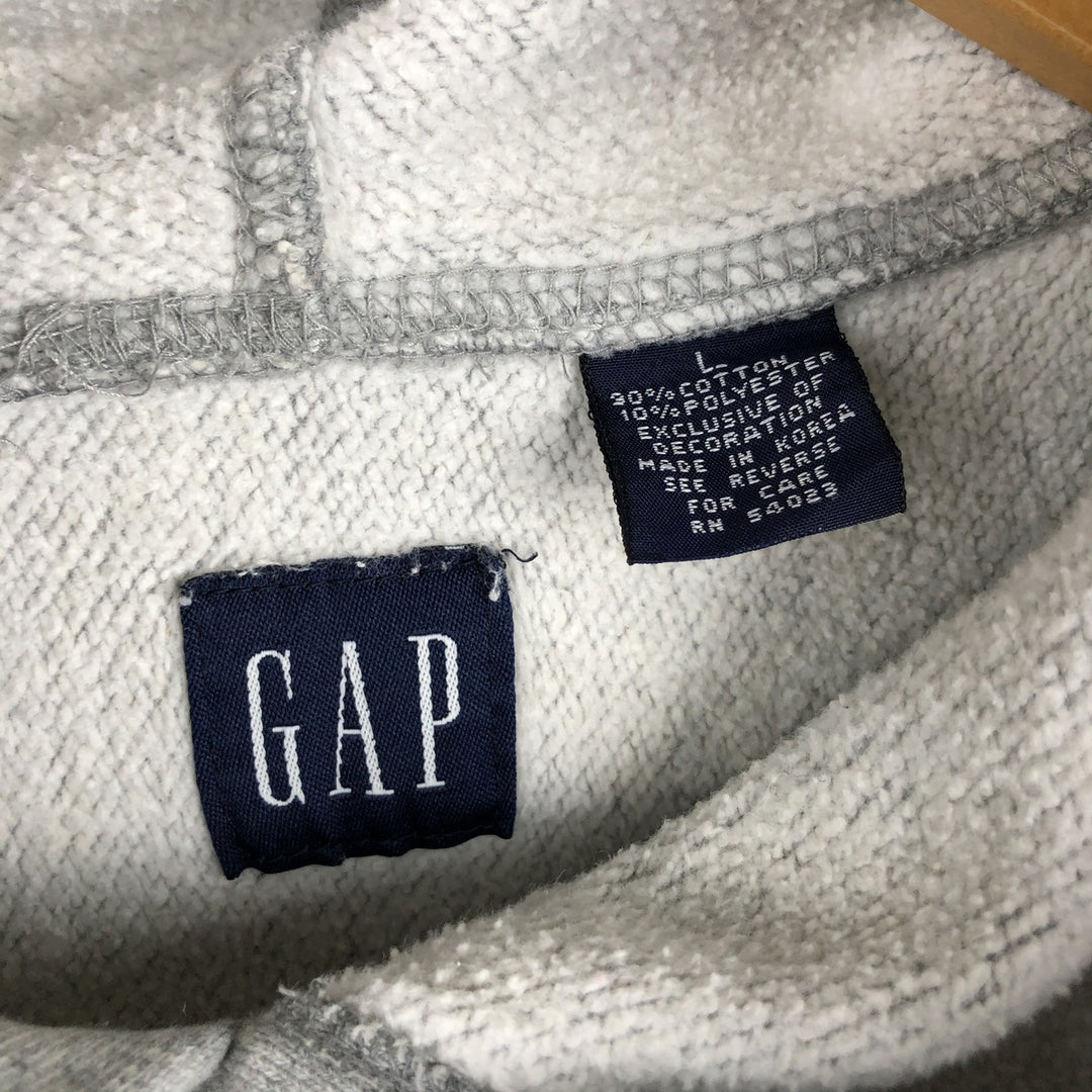 90'S GAP Vintage Pullover Hoodie, Men's XL cotton gray type Vintage Second Hand