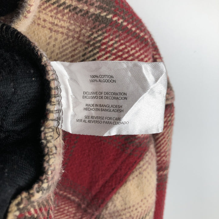 ORVIS Long Sleeve Flannel Check Shirt, Men's XL Size cotton red type Vintage Second Hand