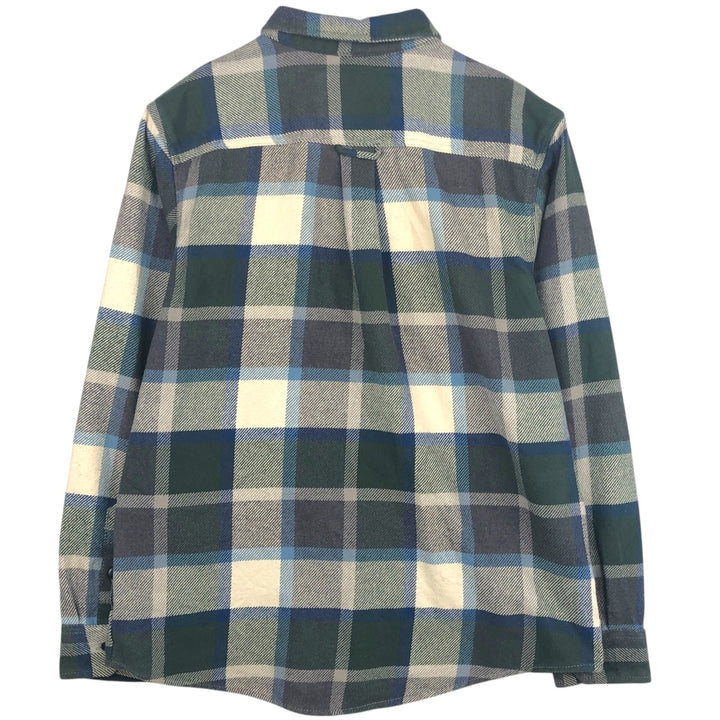 ORVIS Long-Sleeve Flannel Check Shirt, Men's Size L (approx.) cotton Charcoal Vintage Second Hand
