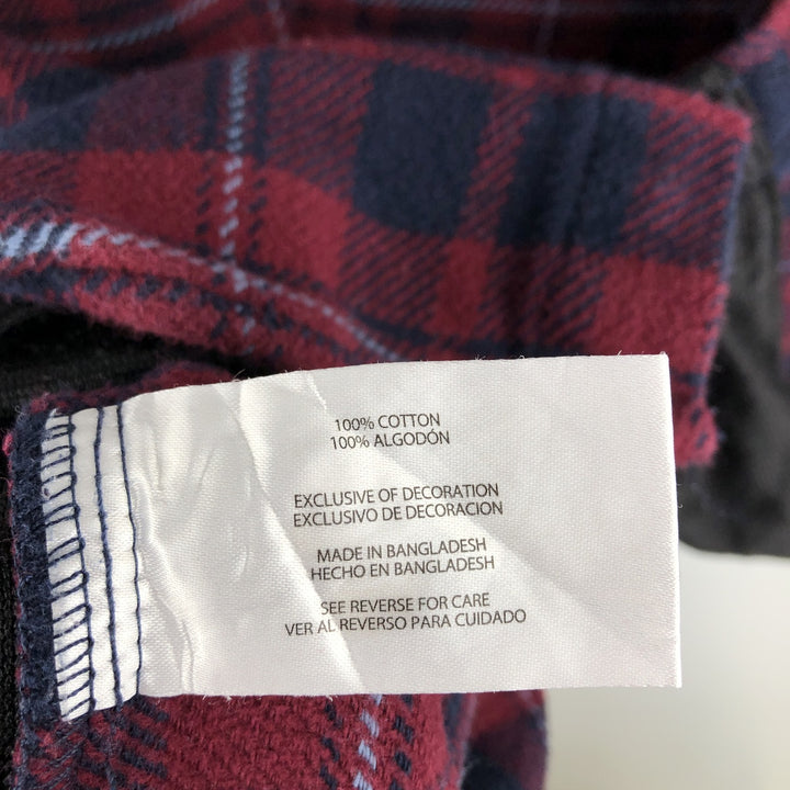 ORVIS Long Sleeve Flannel Check Shirt, Men's Size L cotton red type Vintage Second Hand