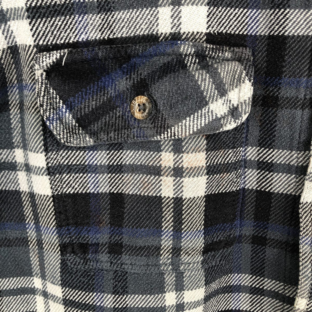 FIELD and STREAM Long-Sleeve Flannel Check Shirt, Men's Size XL (approx.) cotton gray type Vintage Second Hand