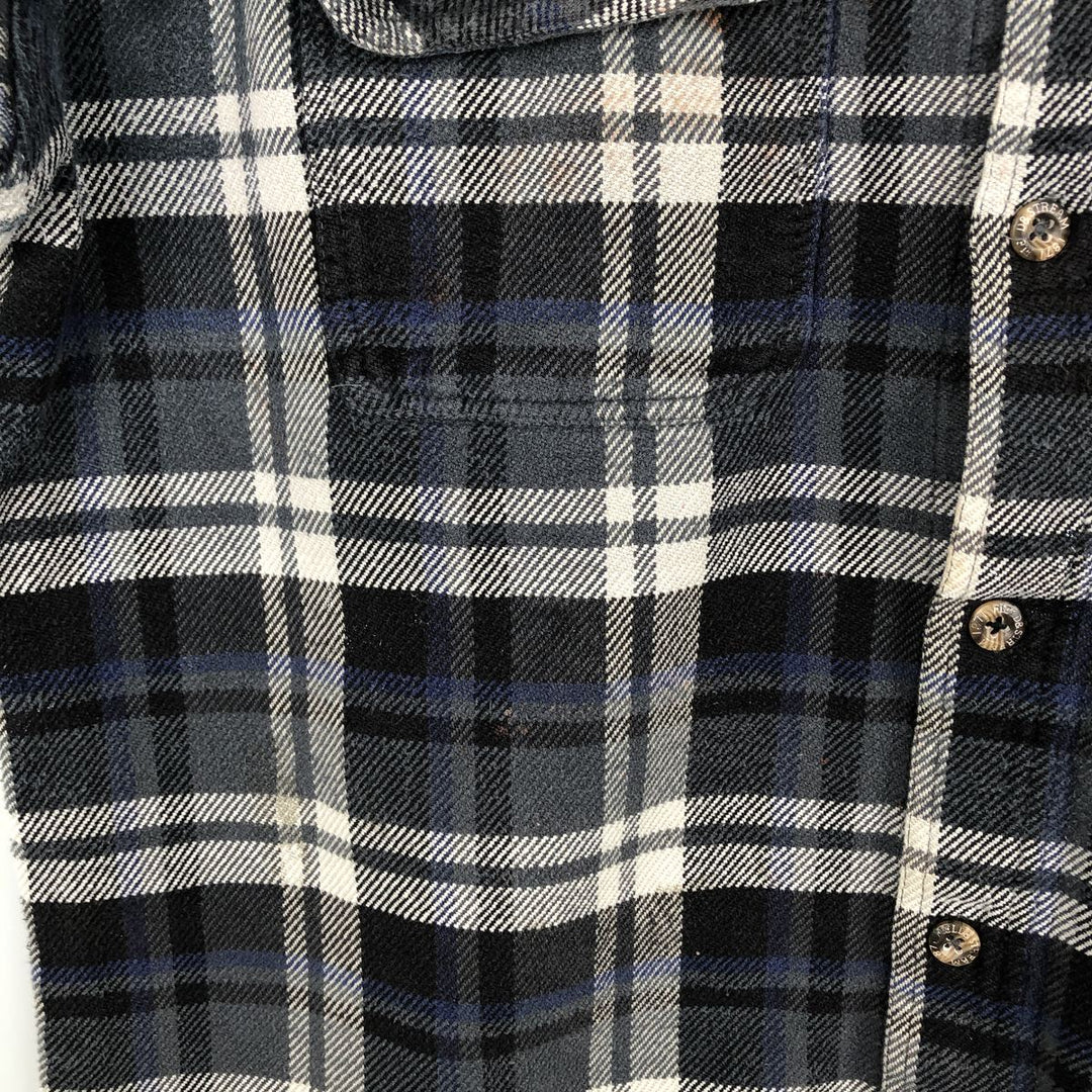 FIELD and STREAM Long-Sleeve Flannel Check Shirt, Men's Size XL (approx.) cotton gray type Vintage Second Hand