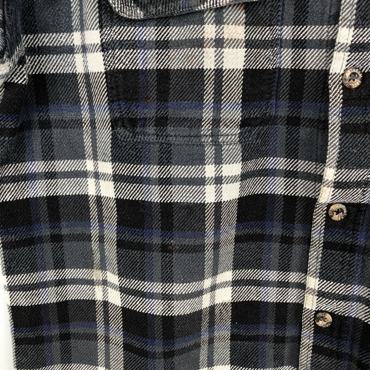 FIELD and STREAM Long-Sleeve Flannel Check Shirt, Men's Size XL (approx.) cotton gray type Vintage Second Hand