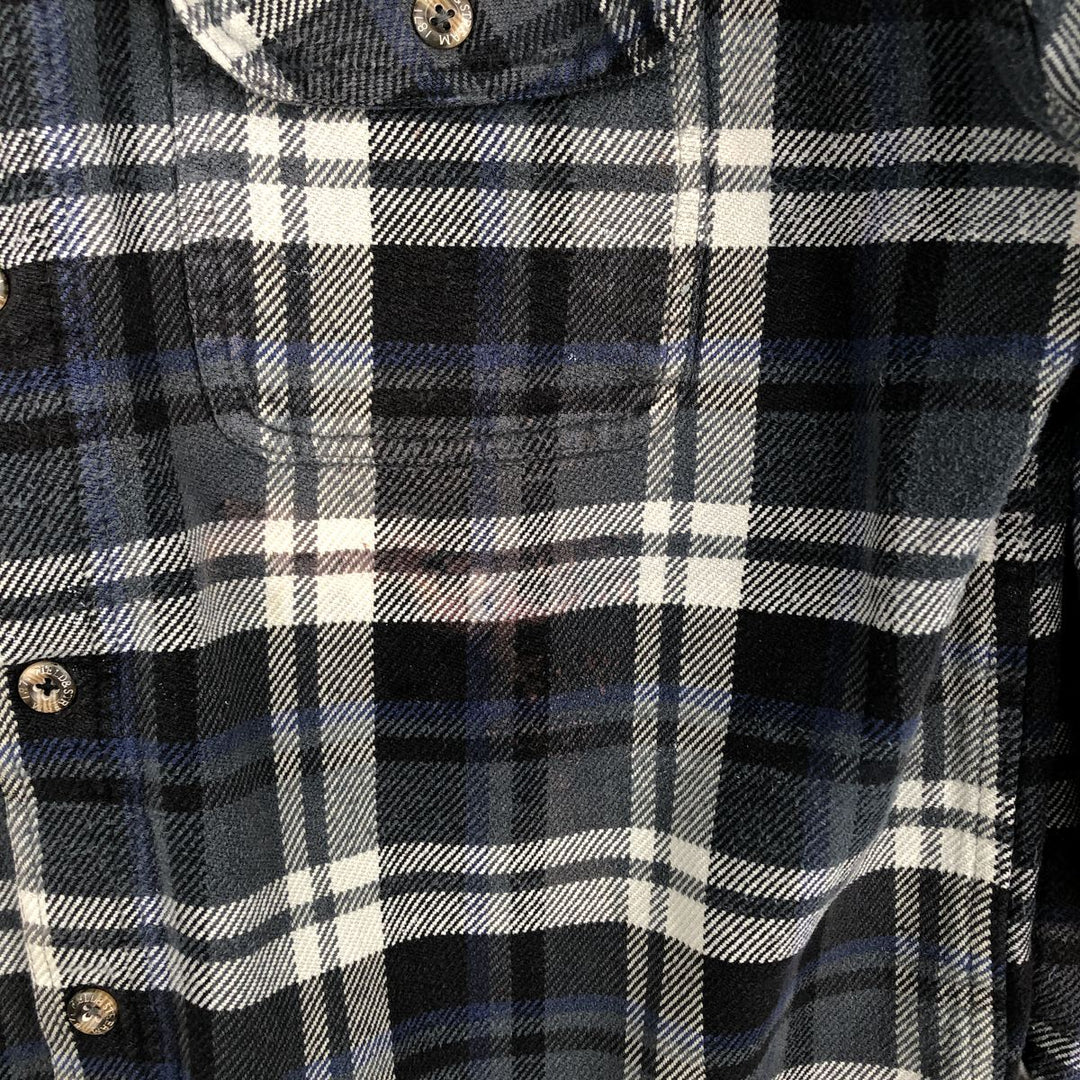 FIELD and STREAM Long-Sleeve Flannel Check Shirt, Men's Size XL (approx.) cotton gray type Vintage Second Hand