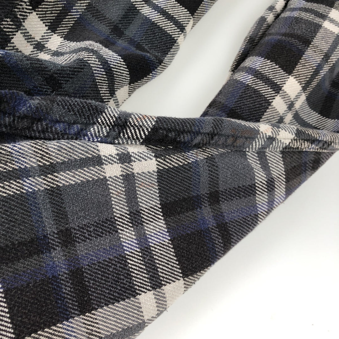 FIELD and STREAM Long-Sleeve Flannel Check Shirt, Men's Size XL (approx.) cotton gray type Vintage Second Hand