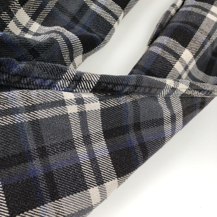 FIELD and STREAM Long-Sleeve Flannel Check Shirt, Men's Size XL (approx.) cotton gray type Vintage Second Hand