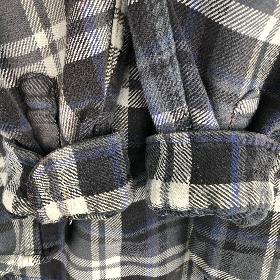 FIELD and STREAM Long-Sleeve Flannel Check Shirt, Men's Size XL (approx.) cotton gray type Vintage Second Hand