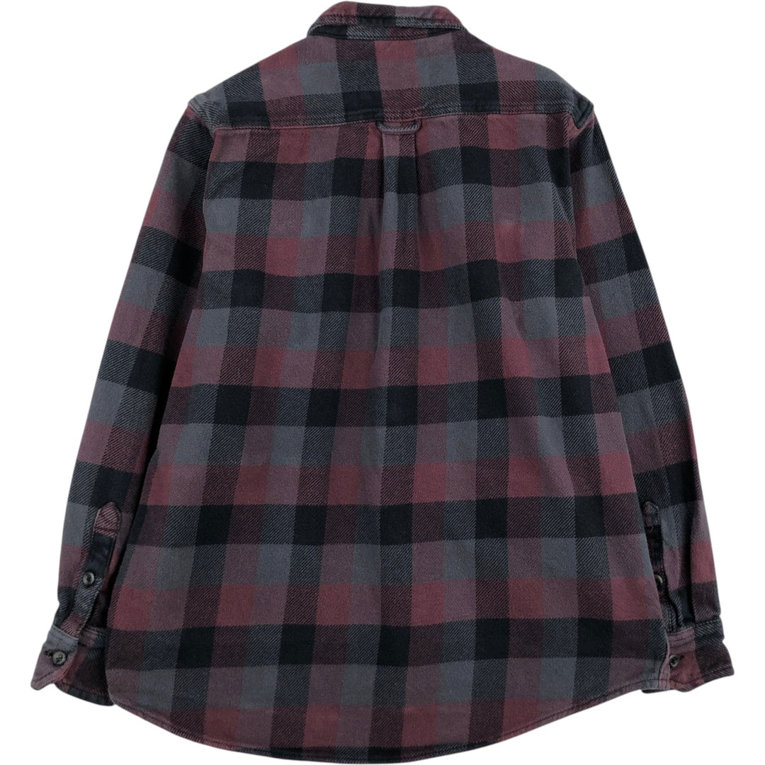 ORVIS Long Sleeve Flannel Check Shirt, Men's Size M cotton gray type Vintage Second Hand