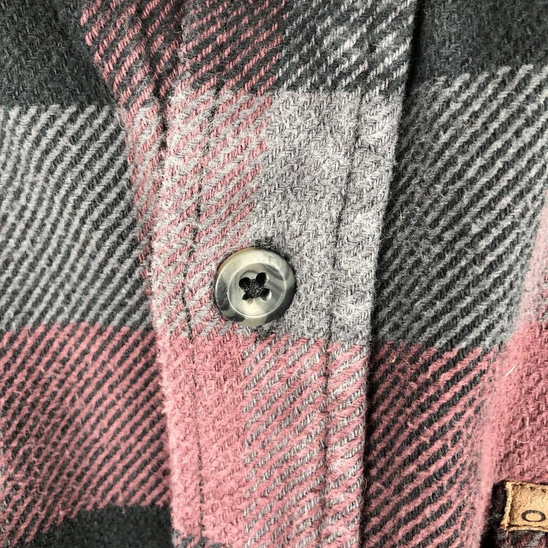 ORVIS Long Sleeve Flannel Check Shirt, Men's Size M cotton gray type Vintage Second Hand
