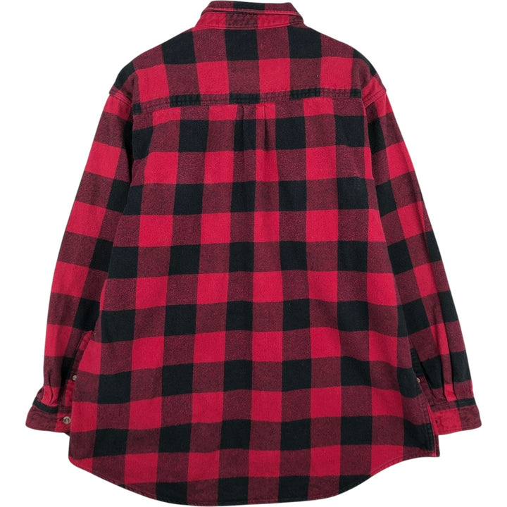 FIELD and STREAM Buffalo Check Long Sleeve Flannel Check Shirt, Men's XL cotton red type Vintage Second Hand