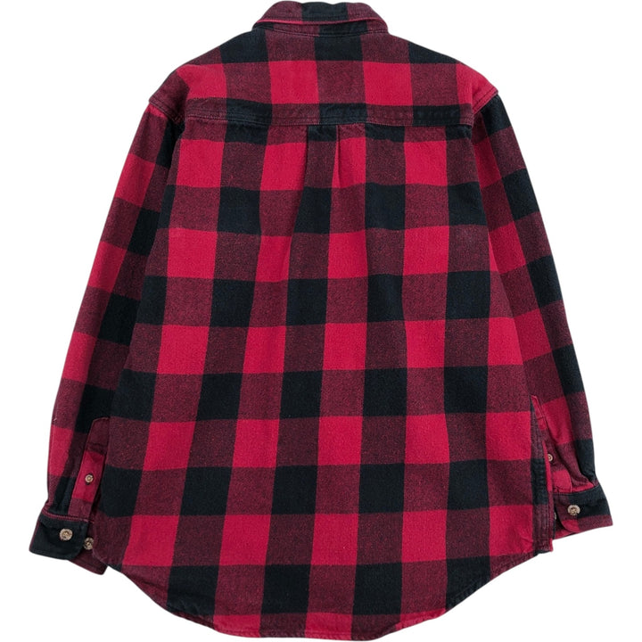 Field and Stream Buffalo Check Long Sleeve Flannel Check Shirt, Men's Size Medium cotton red type Vintage Second Hand