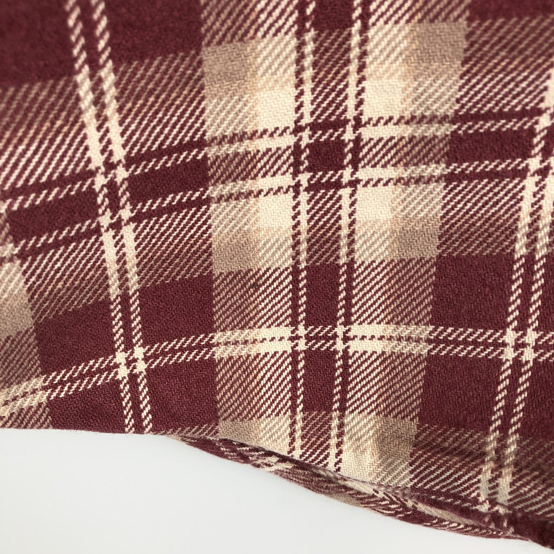 FIELD and STREAM Long Sleeve Flannel Check Shirt, Men's Size L cotton red type Vintage Second Hand