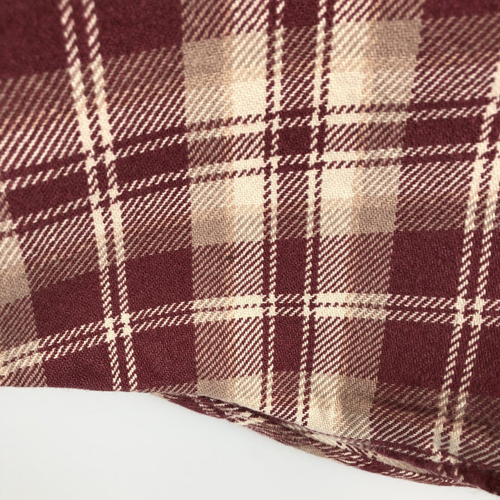 FIELD and STREAM Long Sleeve Flannel Check Shirt, Men's Size L cotton red type Vintage Second Hand