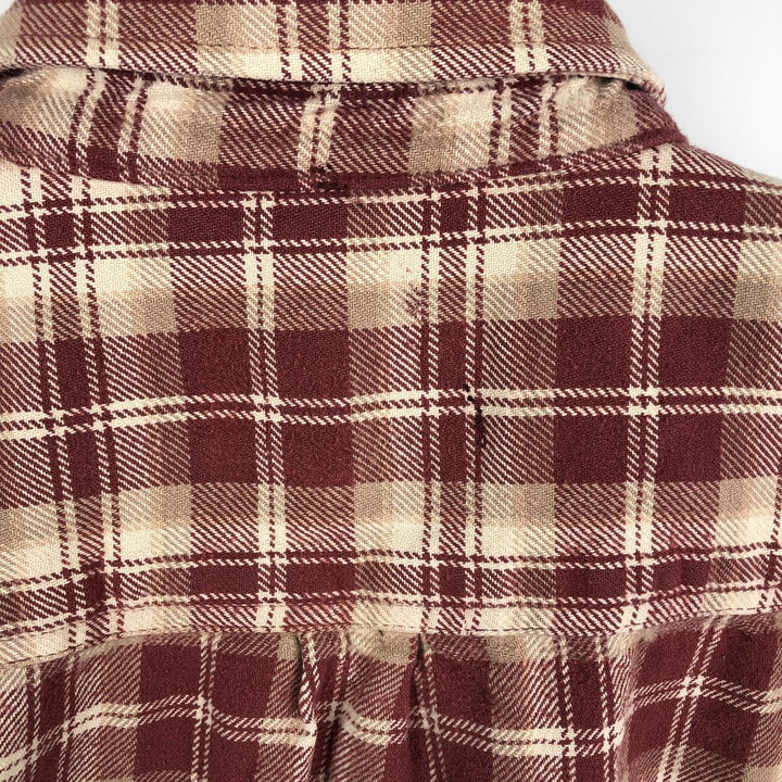 FIELD and STREAM Long Sleeve Flannel Check Shirt, Men's Size L cotton red type Vintage Second Hand
