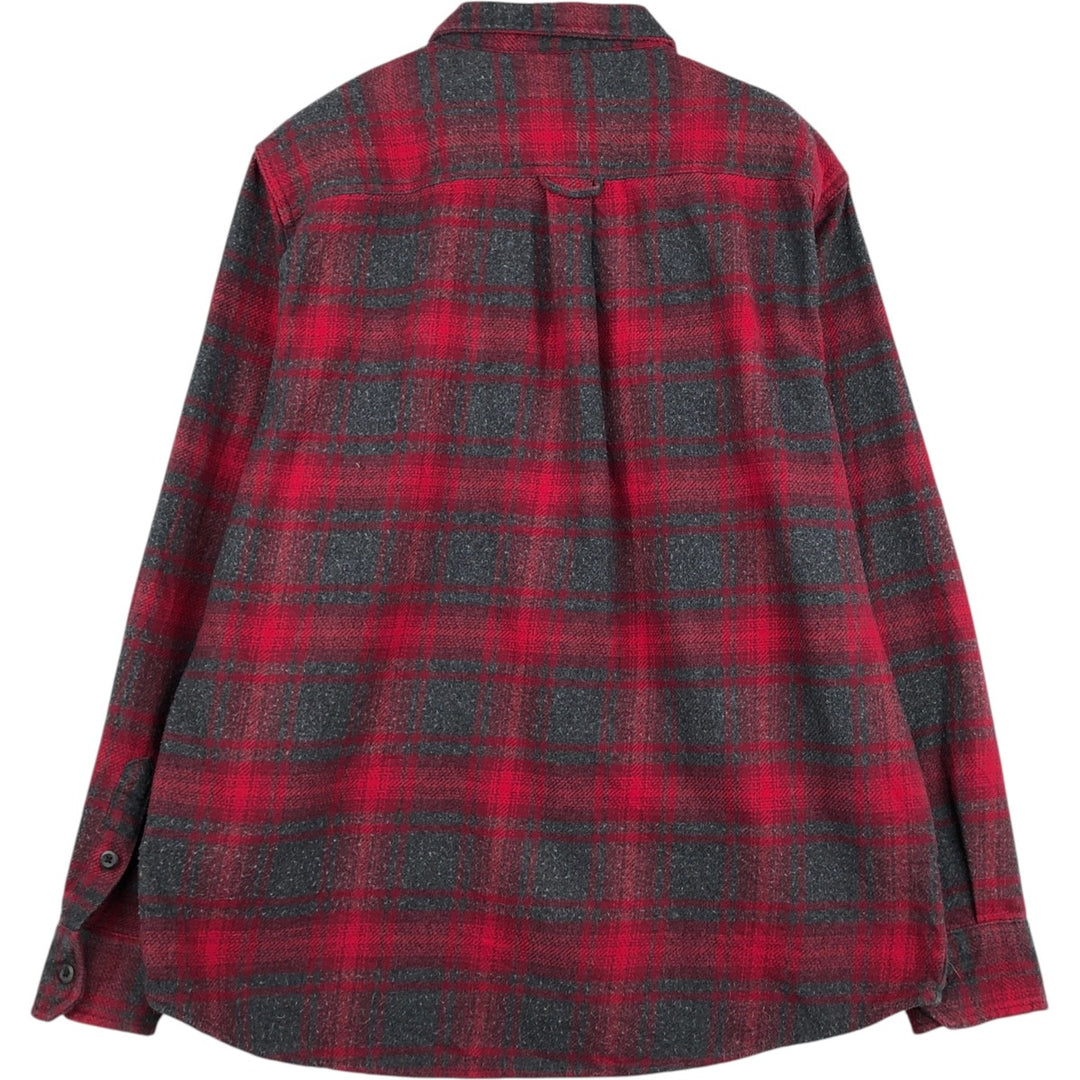 ORVIS Long Sleeve Flannel Check Shirt, Men's XL Size cotton gray type Vintage Second Hand