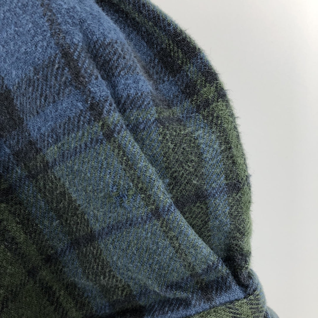 Field and Stream Long Sleeve Flannel Check Shirt, Men's XL cotton navy blue type Vintage Second Hand