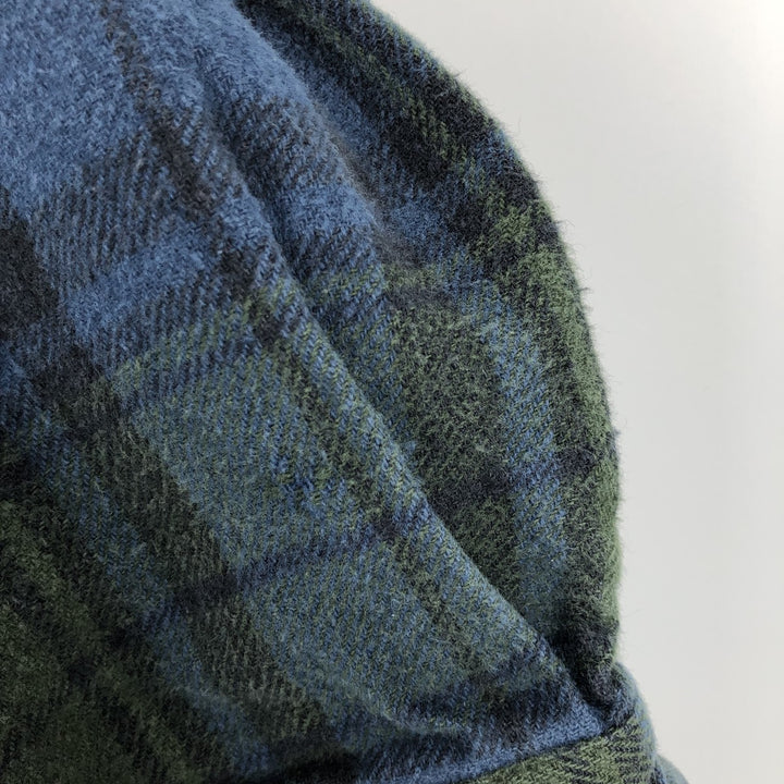 Field and Stream Long Sleeve Flannel Check Shirt, Men's XL cotton navy blue type Vintage Second Hand