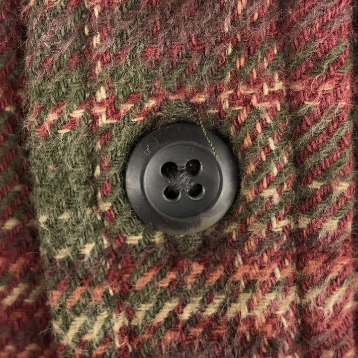 ORVIS Long Sleeve Flannel Check Shirt, Men's Size M cotton red type reddish brown Vintage Second Hand