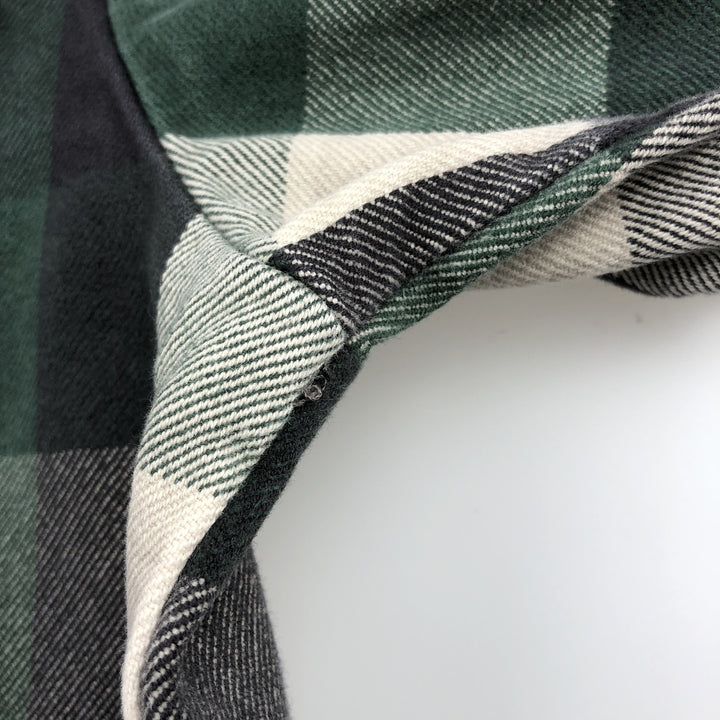 Harley-Davidson Hidden Button-Down Long Sleeve Flannel Check Shirt, Men's Size XL cotton black type Vintage Second Hand