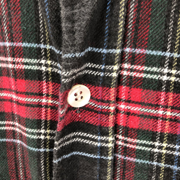 ~90'S Wilshire Tartan Check Long-Sleeve Light Flannel Check Shirt, Men's XL Equivalent, Vintage cotton red type Vintage Second Hand