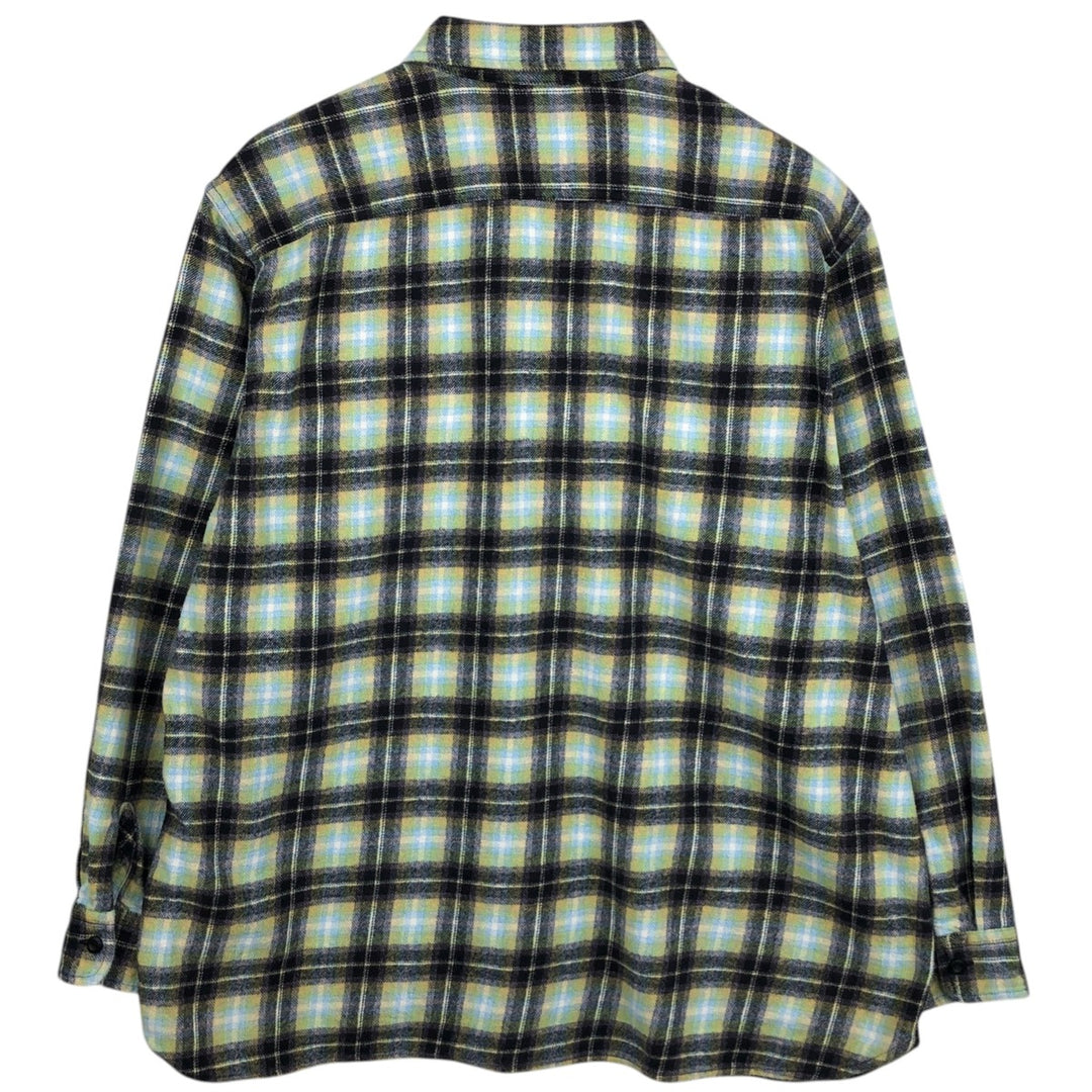 Levi's Relaxed Long-Sleeve Light Flannel Check Shirt, Men's Size XL (approx.) cotton black type Vintage Second Hand
