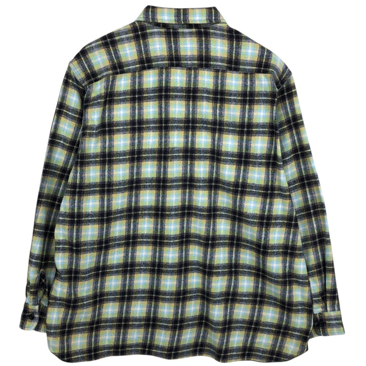 Levi's Relaxed Long-Sleeve Light Flannel Check Shirt, Men's Size XL (approx.) cotton black type Vintage Second Hand