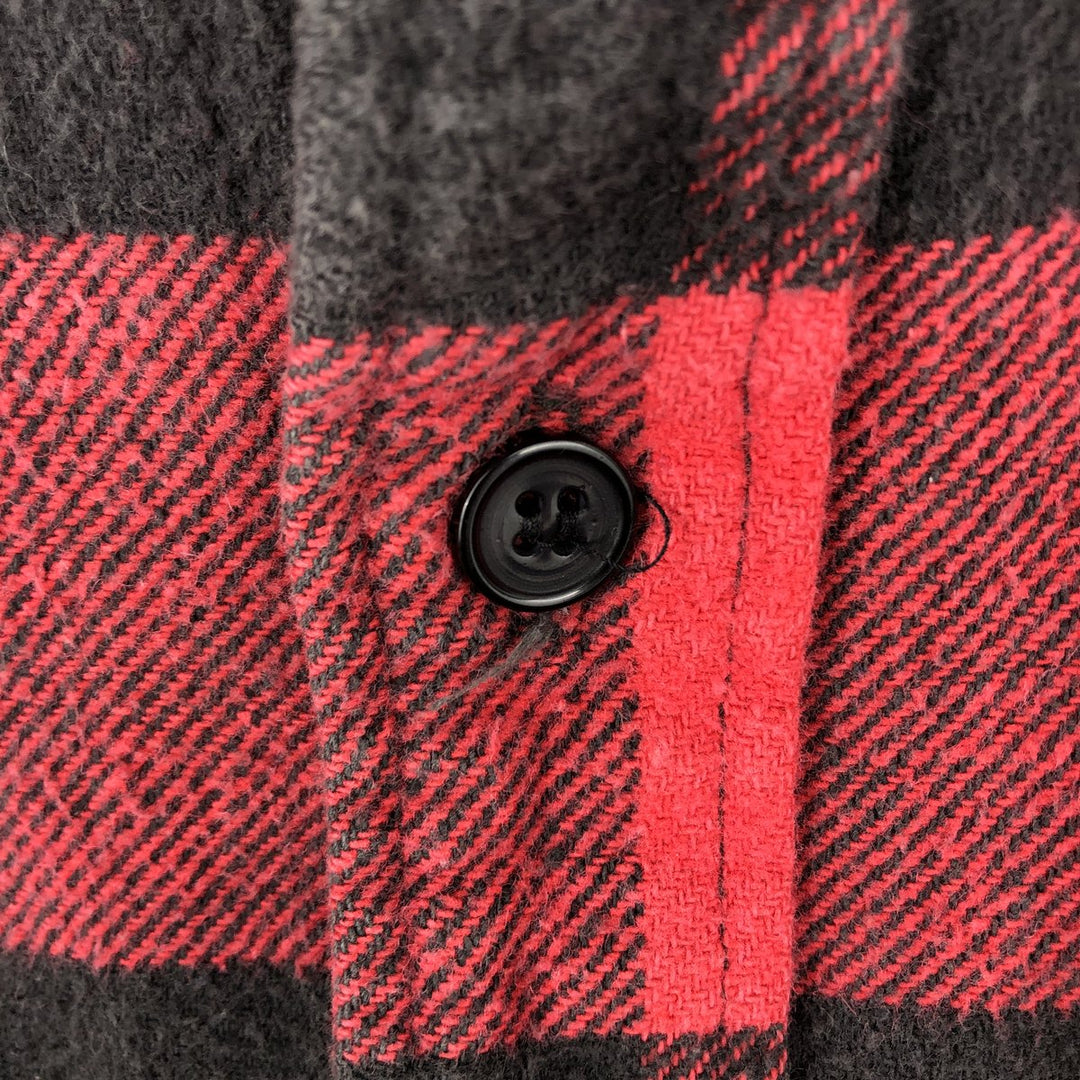 90'S Dakota Buffalo Check Long Sleeve Heavy Flannel Check Shirt Men's XL Vintage cotton red type Vintage Second Hand