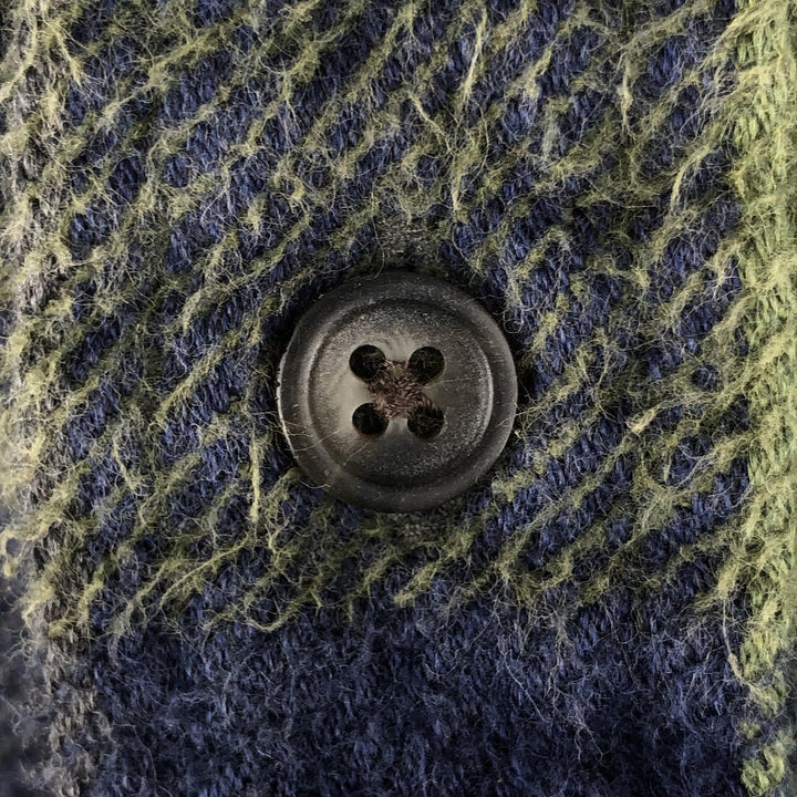 90s-00'S Vintage St. John's Bay Long Sleeve Flannel Check Shirt, Men's Size L cotton blue type Vintage Second Hand