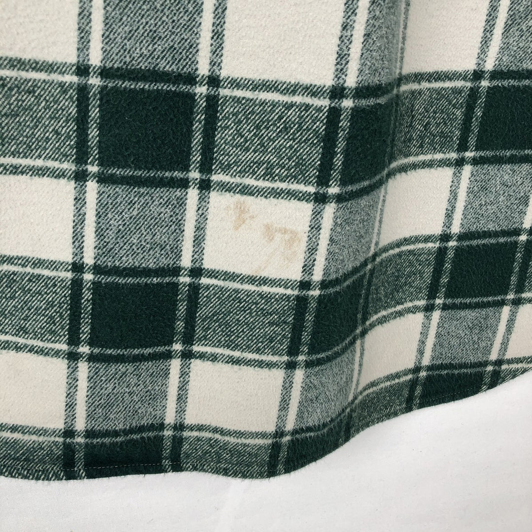 2000'S Eddie Bauer Long-Sleeve Heavy Flannel Check Shirt, Men's Size XL (approx.) cotton Green type dark green Vintage Second Hand