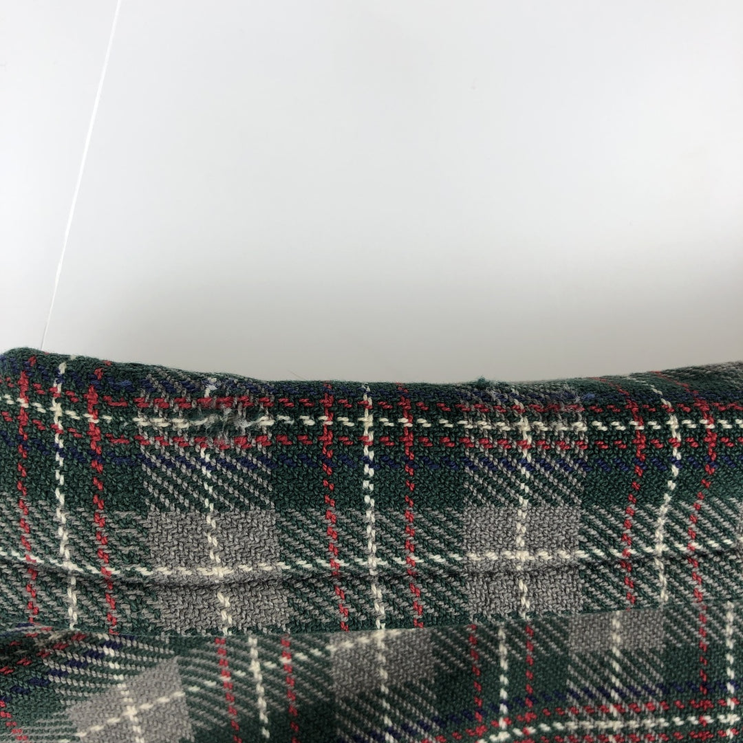 90'S GAP (Old GAP) Long-Sleeve Button-Down Light Flannel Check Shirt, Men's Size L (Equivalent), Vintage cotton red type Vintage Second Hand