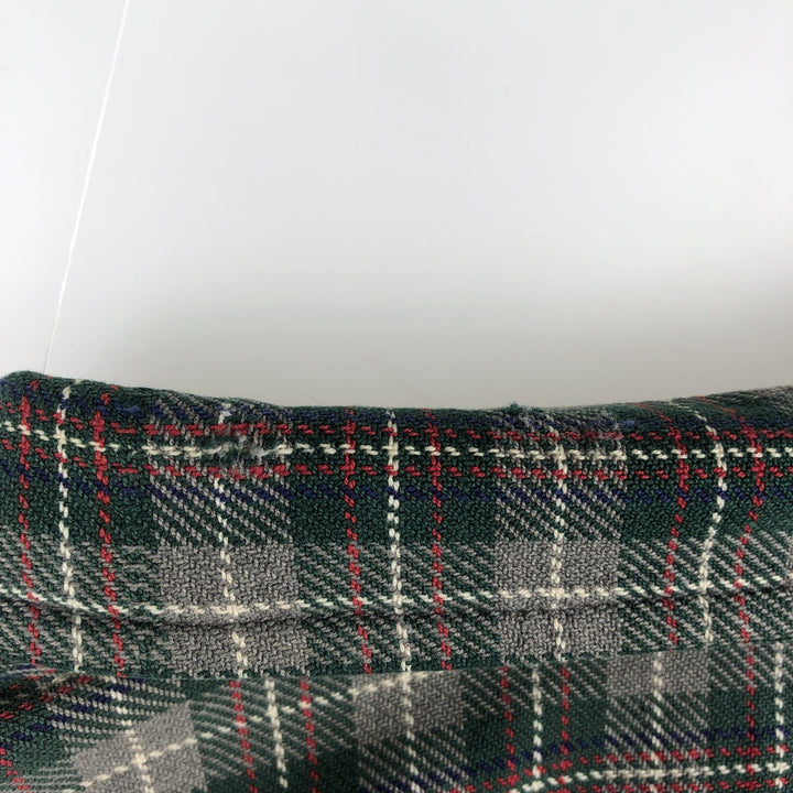 90'S GAP (Old GAP) Long-Sleeve Button-Down Light Flannel Check Shirt, Men's Size L (Equivalent), Vintage cotton red type Vintage Second Hand
