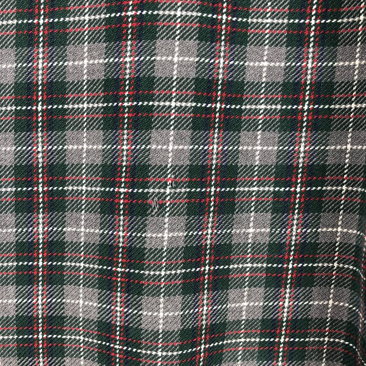 90'S GAP (Old GAP) Long-Sleeve Button-Down Light Flannel Check Shirt, Men's Size L (Equivalent), Vintage cotton red type Vintage Second Hand